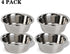DEAYOU 4-Pack Stainless Steel Dog Bowl, Metal Food and Water Dish for Large Medium Small Dogs, Elevated Stand, Kitten,