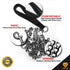 Premium Heavy Duty Extra Wide Links 13mm Dog Chain Leash, 6 Feet Faux Chrome Stainless Steel