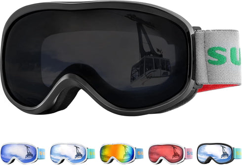 Supertrip Kids Ski Goggles, Anti-Fog Snowboard Goggles for Boys Girls Youth Age 5-15
