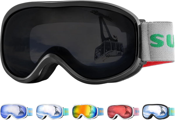 Supertrip Kids Ski Goggles, Anti-Fog Snowboard Goggles for Boys Girls Youth Age 5-15
