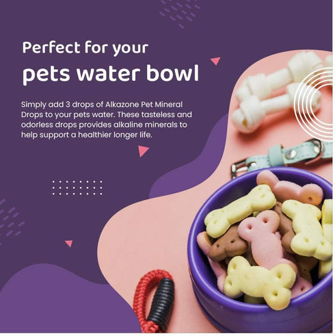 Alkazone Alkaline Multi Mineral Drops for Cats and Dogs, Benefits from Alkaline Water with Minerals