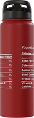 Family Matching Thanksgiving Tee for Family Funny Yogurt Liquid Thanksgiving Nutritional Fact Stainless Steel Insulated