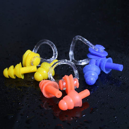 UPINS 14 Sets Silicone Nose Clips, Waterproof Swimming Nose Plugs and Earplugs for Adults and Kids