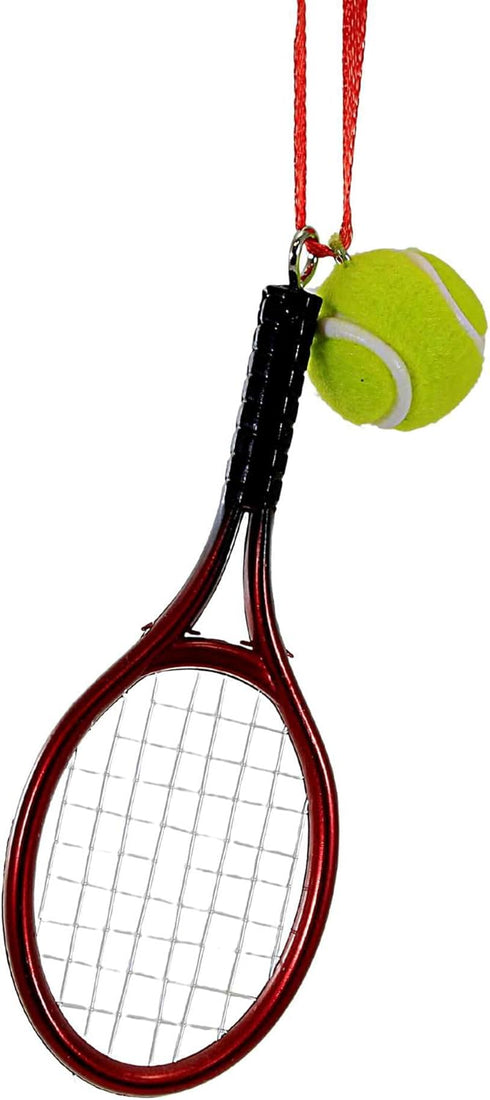 Kurt Adler Tennis Racket with Ball Christmas Ornament