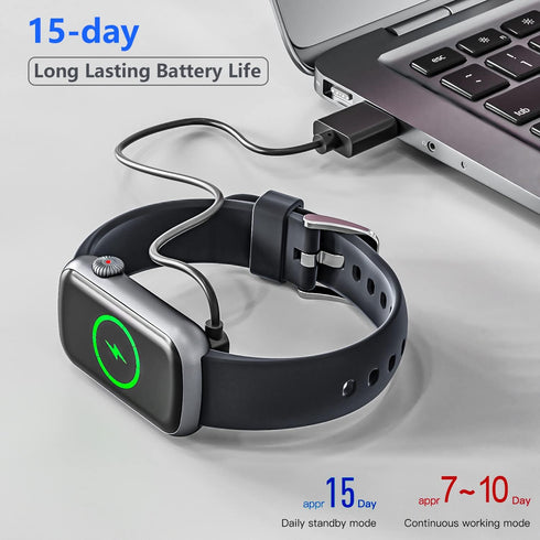 FITVII 24/7 IP68 Slim Fitness Tracker with Blood Oxygen, Blood Pressure, Heart Rate and Sleep Tracking, Waterproof