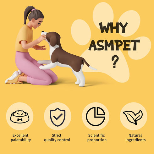 ASMPET Dog Treat Twists - Triple-Flavor Non-rawhide Chicken Chews with Fish & Duck for All Dogs