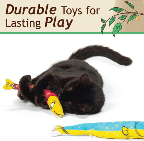 Silvervine Sardine 2-Pack Organic Catnip Substitute Toys for Cats & Kittens, 100% All-Natural