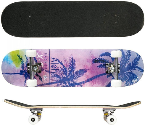 Wilver Complete Skateboards, 31 inches for Beginners, Teens, Girls, Boys, Kids, Adults, Maple Wood