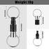 Funrous 10 Packs Detachable Keychain, Quick Release Pull Apart Key Ring with 2 Split Rings for Bag Purse