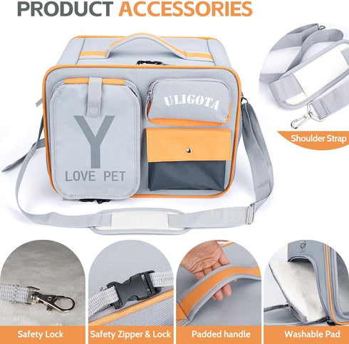 ULIGOTA Backpack Carrier for Pets, Ventilated Dog Carrier for Cats & Small Dogs, Airline Approved for Hiking & Travel