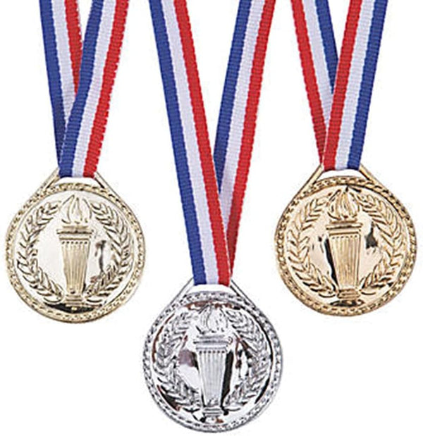 Torch Medals | Olympic Style Game Awards - Bulk 24 Pack