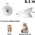 Y YHY Cat Food Bowl 6", Elevated Tilted Cat Bowl, Raised Cat Bowls for Adult Cats or Dogs, Ceramic Pet Food Water Dish 10 oz, White