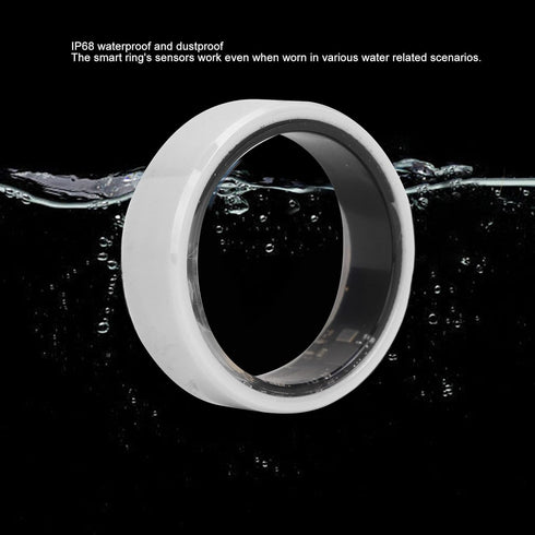 Pomya Smart Ring - Health Monitor with Sleep Tracking, Exercise Data, IP68 Waterproof, 7-Day Battery Life, White