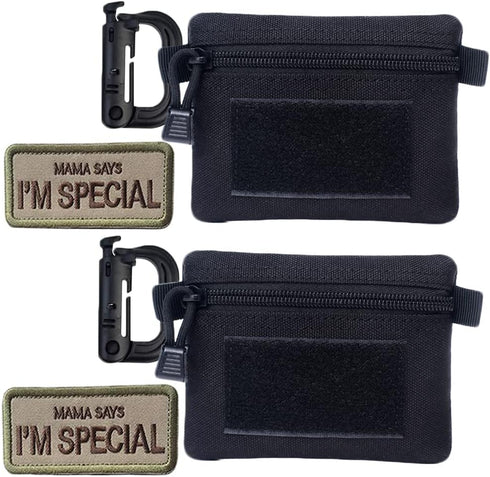 Tactical Keychain Pouch - Military Mini Size Belt Gear EDC Pocket Organizer, Coin Purse ID Card Holder