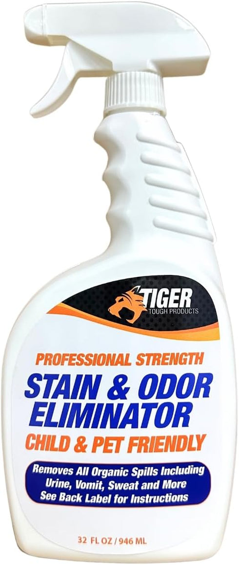 Pet Stain and Odor Remover, Enzyme Cleaner for Home & Professional Use, 32 Ounce Spray for Dog & Cat Urine, Feces, Vomit