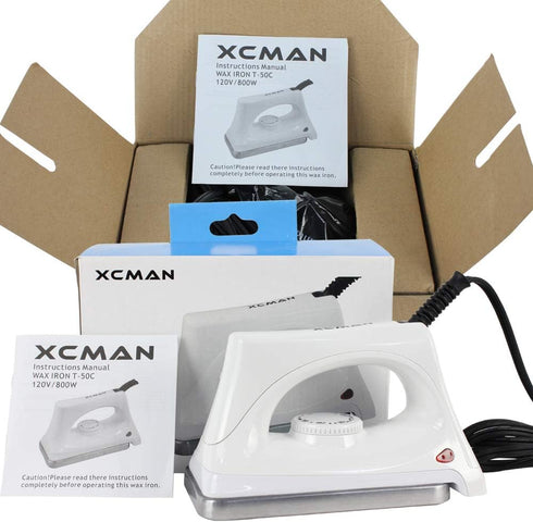 XCMAN Ski Snowboard Waxing Iron 120V 800W, Dimpled Base Plate, High Temperature Control Accuracy