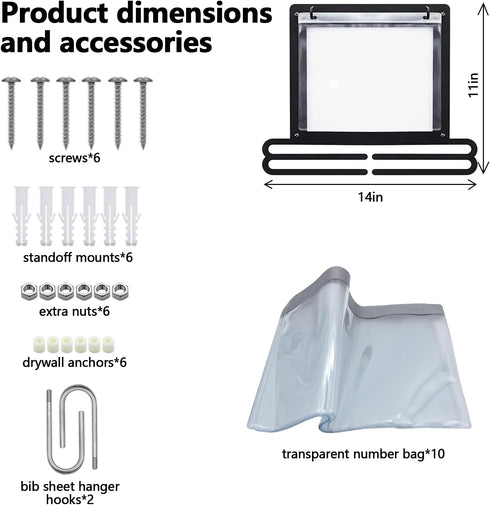 40+ 20 Swimmer Race Bib and Medal Display Hanger - Holds Medals & Race Bibs with Flip Vinyl Sleeves, Running Bib