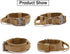Tactical Dog Collar - Military Adjustable Nylon Heavy Duty Dog Collar with Metal Buckle and Handle for Training (Brown,
