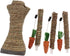 Pet Climbing Tree Toy - Rattan Grass Scratcher Activity Center with Carrot for Cat, Rabbit, Hamster, Small Animals