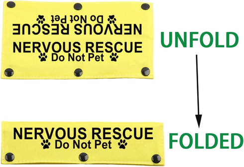 JXGZSO Nervous Do Not Approach Leash Sleeve, Shy Rescue Wrap, Nervous Shy Dog Gift (N RESCUE Do N P DLS)