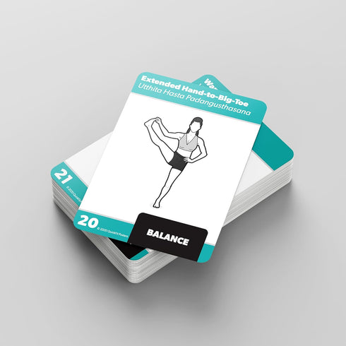 Palace Learning Yoga Pose Exercise Cards with Over 50 Poses for Workout Fitness, 2.5" x 3.5"