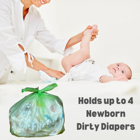 (500 (500 Cat Litter Waste Bags Biodegradable ct., Green) Bulk Dog Poop Bags with Easy Tie Handles Earth-Friendly