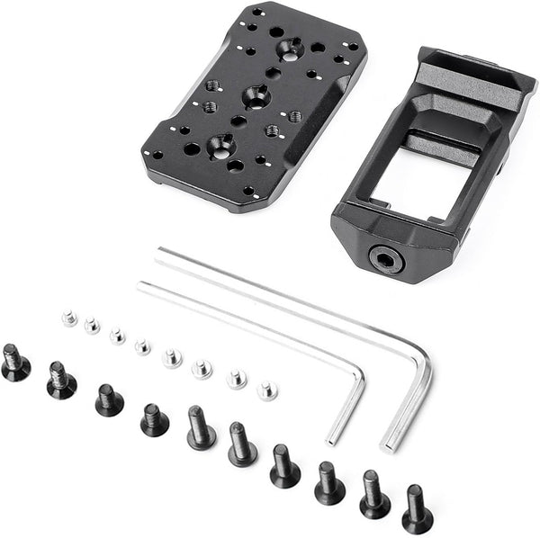 RMR Red Dot Sight Universal 45-Degree Lightweight Optic Mount, Aluminum Reflex Sight Offset Mount