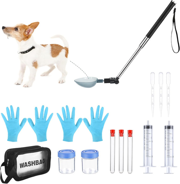 Kanayu 17 Pcs Dog Urine Collector Dog Urine Collection Pack, Include Telescopic