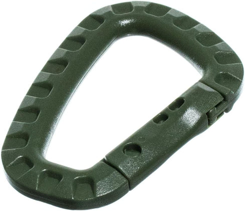 Tactical Carabiner Keychain 6 Pack, Durable Plastic Carabiners, Lightweight Utility Hooks for Backpacks