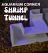 Aquarium Underground Tunnel, Unique Fish & Shrimp Hideout, Made in USA (Corner Tunnel, White)