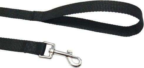 Nylon Training Dog Leash for Small Medium Large Dogs, 30ft Long Leash for Obedience Recall Training, Camping (Black)