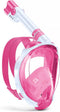 W WSTOO Kids Full Face Snorkel Mask with Dry Top Safe Breathing System, 180 Degree Panoramic View Snorkeling Gear