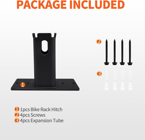 Hitch Wall Mount Bike and Cargo Storage Rack - Supports Up to 200 lbs (2 inch)