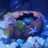 SLOCME Aquarium Broken Barrel Decorations, Betta Cave Hideout Wood Trunk Log for Fish Tank