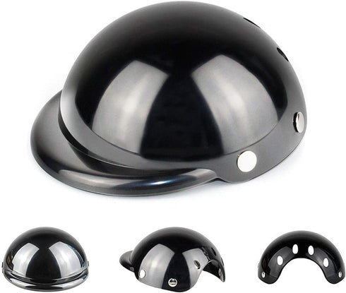 Dog Helmet, Pet Motorcycle Safety Cap for Biking, Small Doggie Puppy Helmet, Black