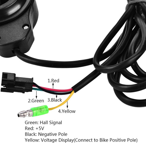 Thumb Throttle Speed Control | Sensitive Scooter Thumb Throttle with LCD Battery Voltage Display 12V to 99V
