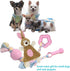 Puppy Toys for Teething Small Dogs - Interactive Chew Toy Soft Rubber Cute Pink Bunny, Small Breed 4-Pack