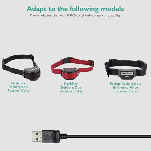 Charger for PetSafe Receiver, 4 Ft USB Charging Cable Replacement Cord for Wireless and In-Ground Fences