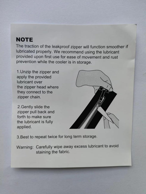 2 oz Rider coolers LubeTube Zipper Lubricant, Cooler Lubricant, fl