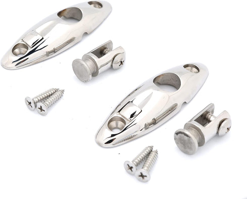 Mxeol Boat Bimini Top Hardware Deck Hinge, Swivel Side Mount Stainless Quick Release Hinges with Fasteners