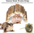 PINVNBY 2 PCS Hamster Toys - Wooden Ladder Bridge Tunnel Hide for Guinea Pigs and Small Animals