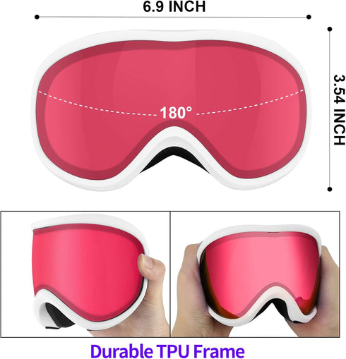 Supertrip Snow Ski Goggles, Anti-Fog, 100% UV Protection for Snowboard Skiing