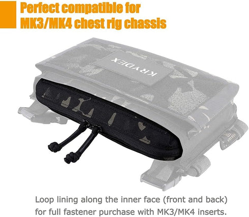 KRYDEX Full Top Zipper Insert for MK3 / MK4 Chest Rig.