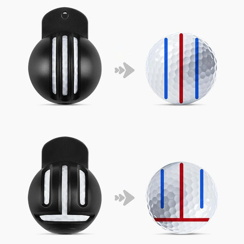 Yxinjy 1 2 Fade-Resistant Golf Ball Liner, Alignment Tool with Golf Ball Stamp Markers, Advanced Design Ball Marking