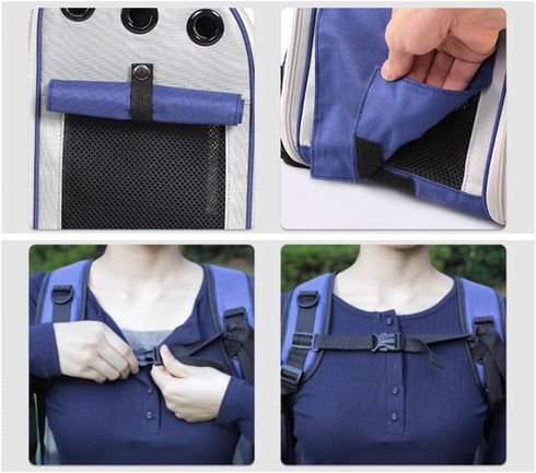 Falytemow Cat Carrier Backpack, Waterproof Collapsible Bag for Hiking and Camping, Brown, Large