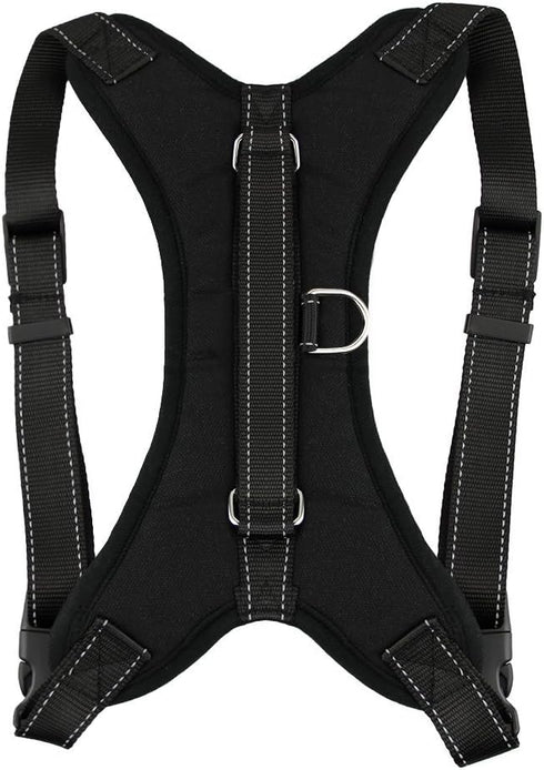 Heavy Duty Dog Harness and Leash Set, Adjustable Reflective No-Pull Padded Vest for Dogs