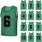 12 Pack1-12 Numbered Pinnies/Soccer Training Bibs/Basketball Jerseys for Kids,Youth and Adults