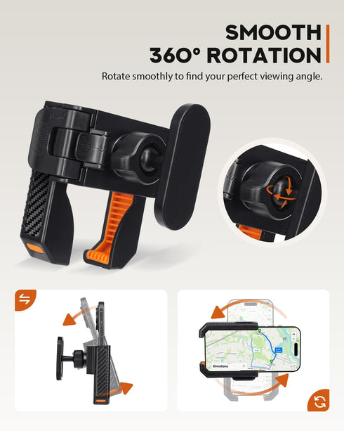 PHCOHIDO Holder,360 (1PCS, Magnetic Golf Cart Phone Rotation Golf Cart Magnetic Phone Mount for Cellphone Golf Cart