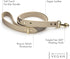 London Vegan Leather Dog Leash (4ft) - Padded Luxury Dog Lead for Large Dogs, Ideal Long Leash for Medium Dogs (Grey