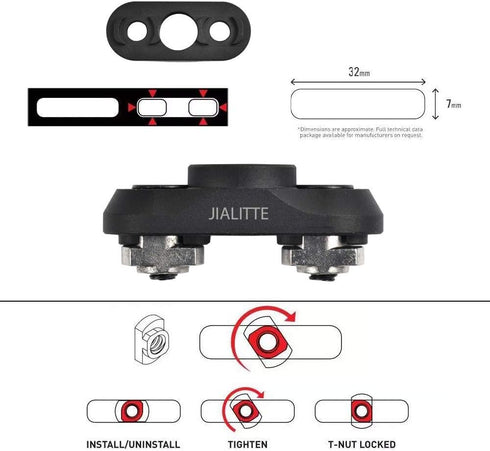 QD Swivels Stud Mount Adapter for Mlok Rail System